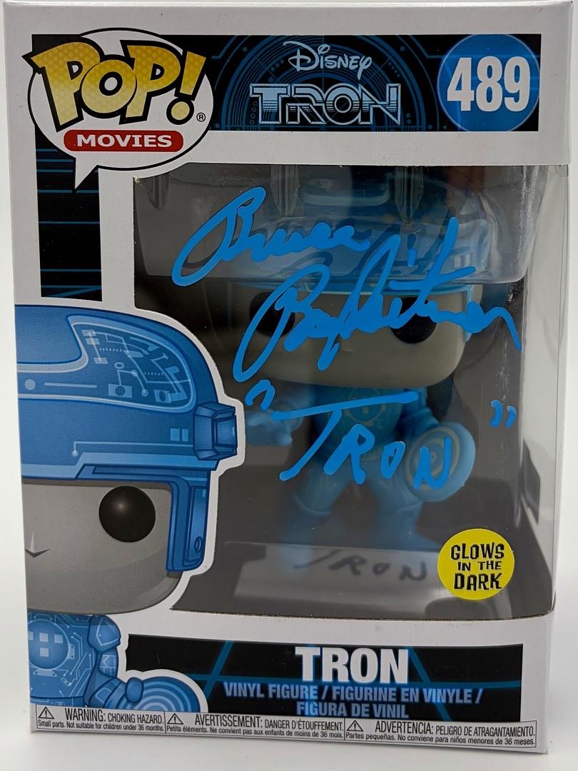 Bruce Boxleitner signed "Tron" Funko #489 w/character name - OC Celebrity Marketing